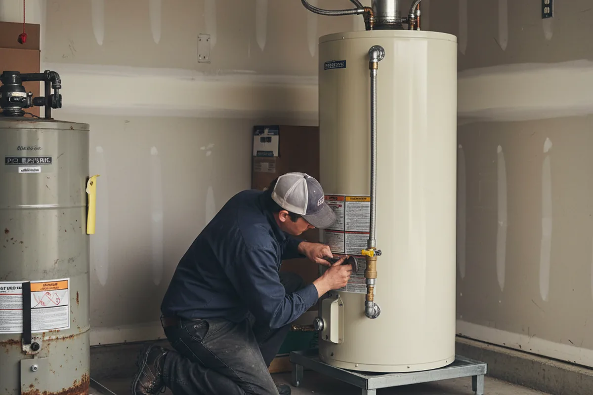Water heater and shutoff valve replacement in Orbisonia
